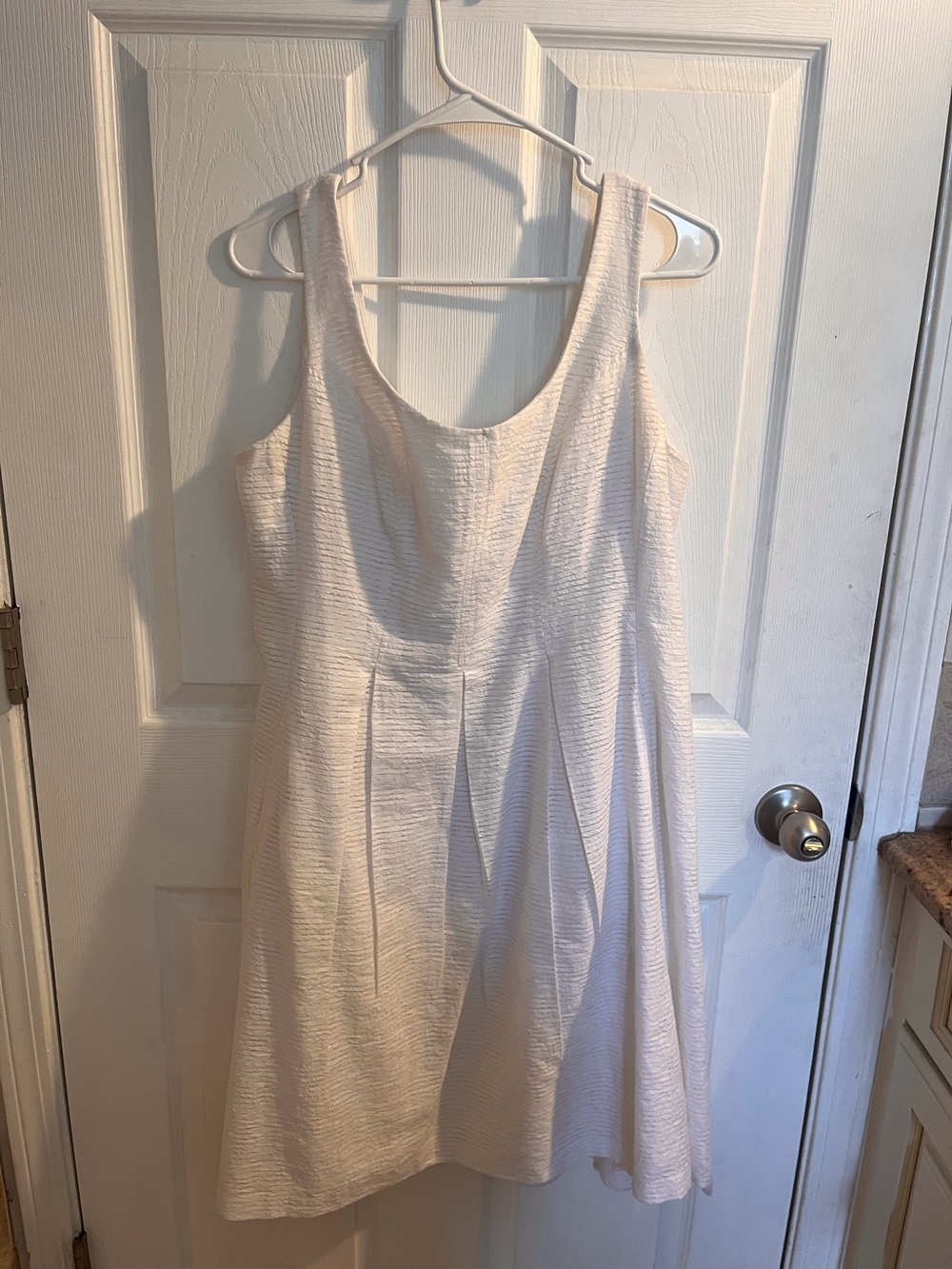 Women’s Nine West Classic White Sleeveless Fit & Flare Dress